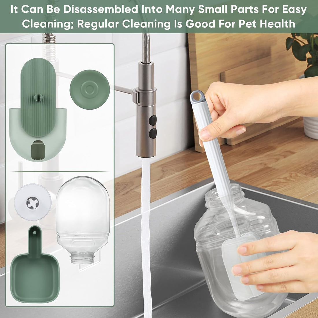 Lemtrflo 28oz Rabbit Water Bottle Dispenser, Bunny Cage Water Bowl