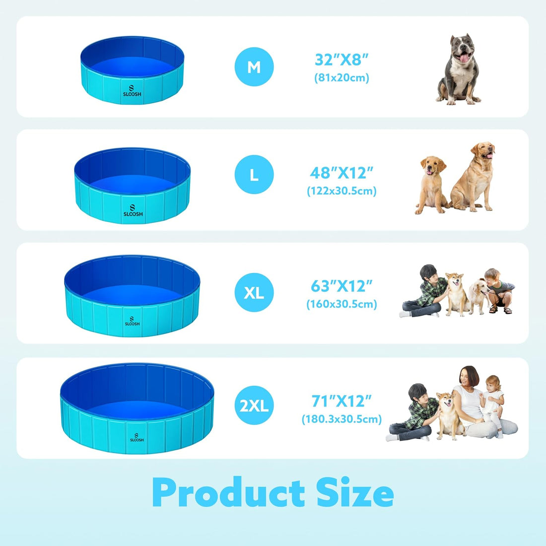Sloosh Foldable Dog Kiddie Pool