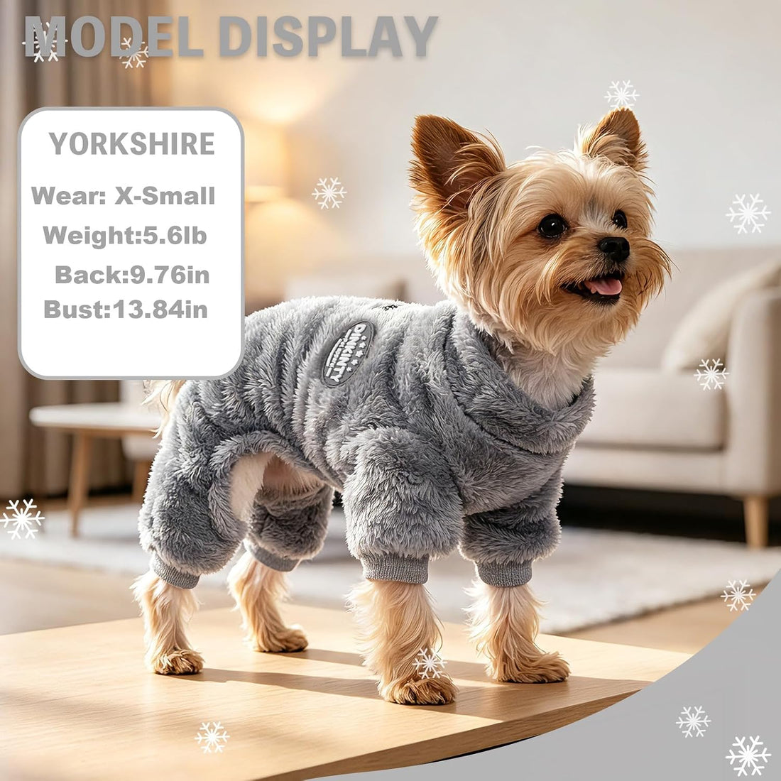 Fleece Dog Sweater Fall Dog Sweater for Small Dogs Thermal Soft Puppy