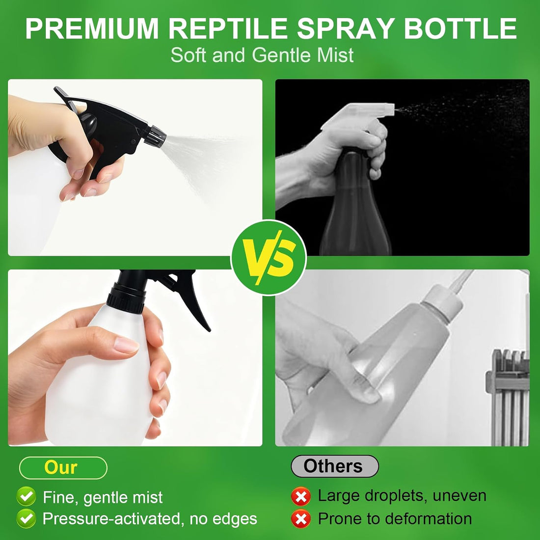 DukroukReptile Spray Bottle Adjustable Nozzle,500ml(17oz)
