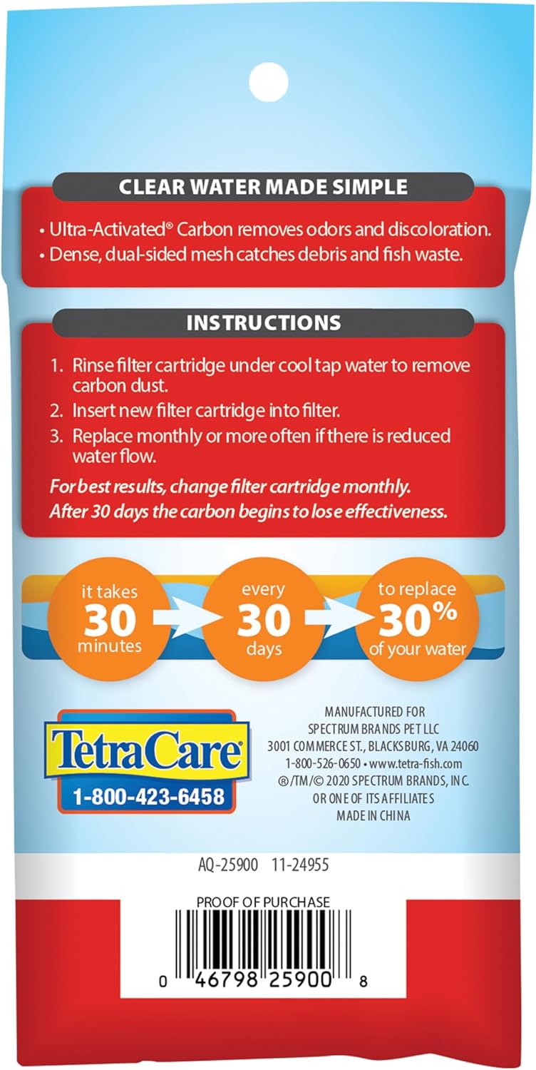 Tetra Whisper Small Filter Cartridges for Aquariums, 2 Count