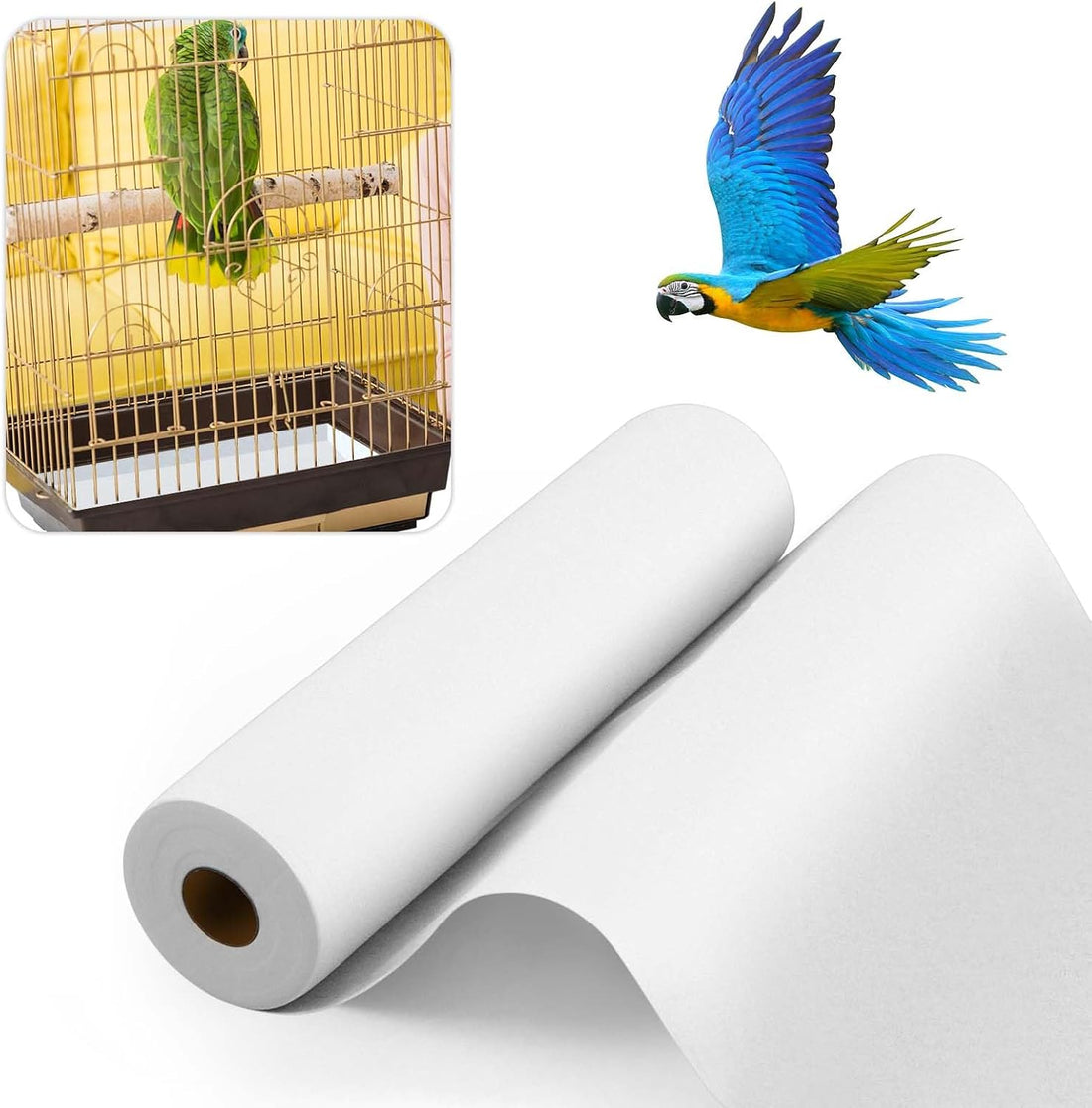 Drydiet Cage Liner for Birds, 100 ft x 18 Inch, Parakeet Cage Liners