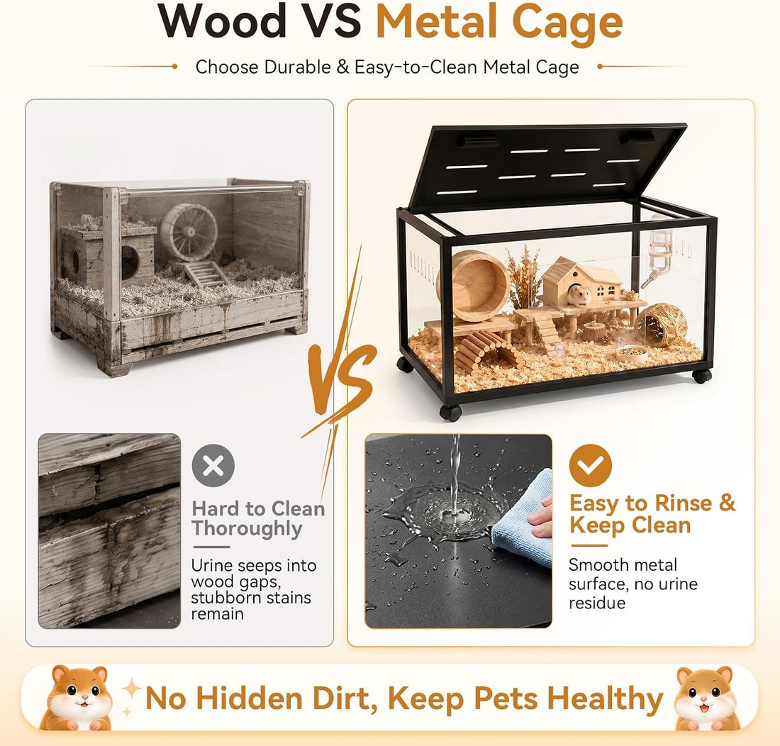 Large Acrylic Metal Hamster Cage 3.0