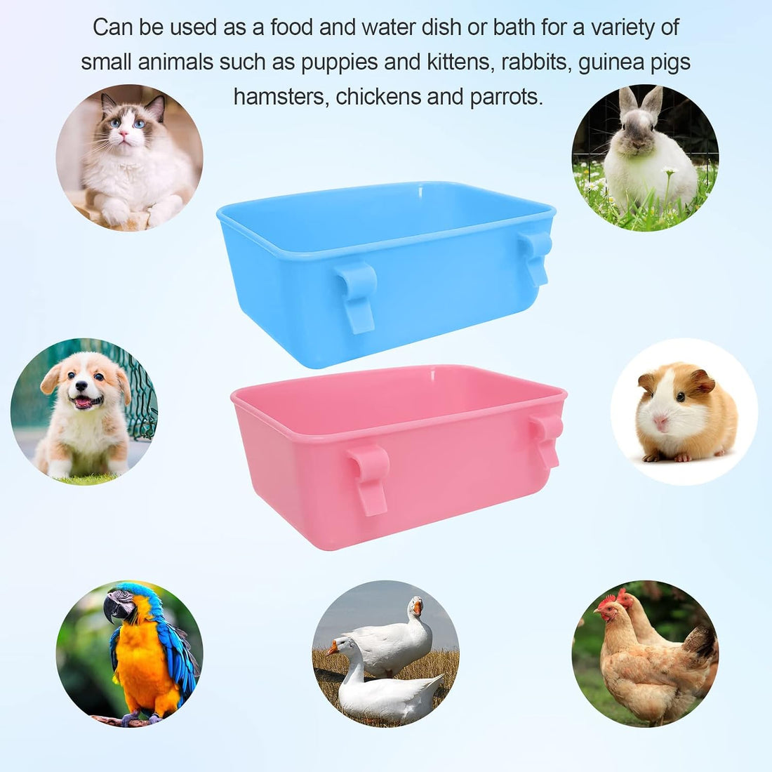 6 Pack Feeder, Hanging Feeder,Food and Water Container