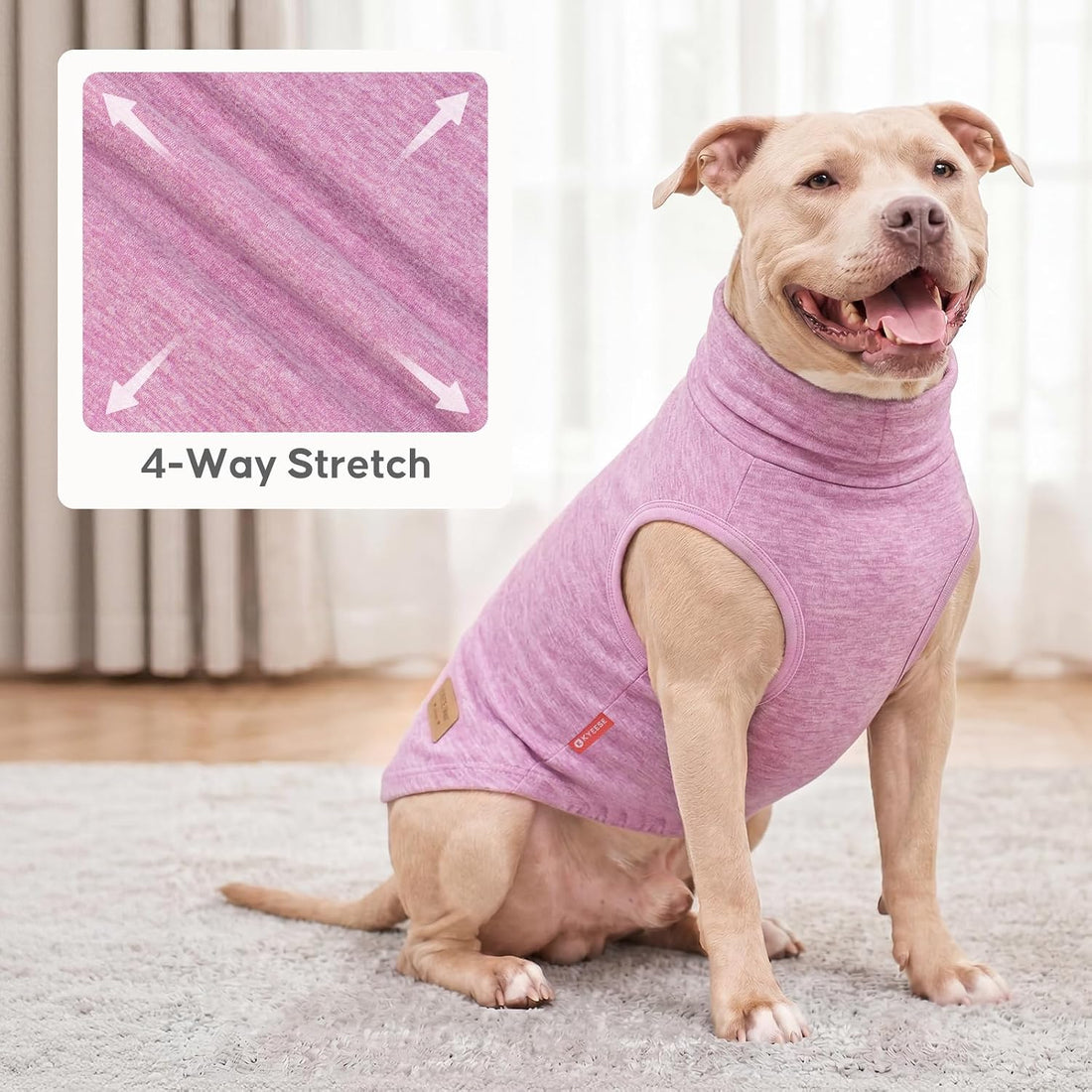 KYEESE 2Pack Dog Sweater for Large Dogs Soft Pet Coats Fleece