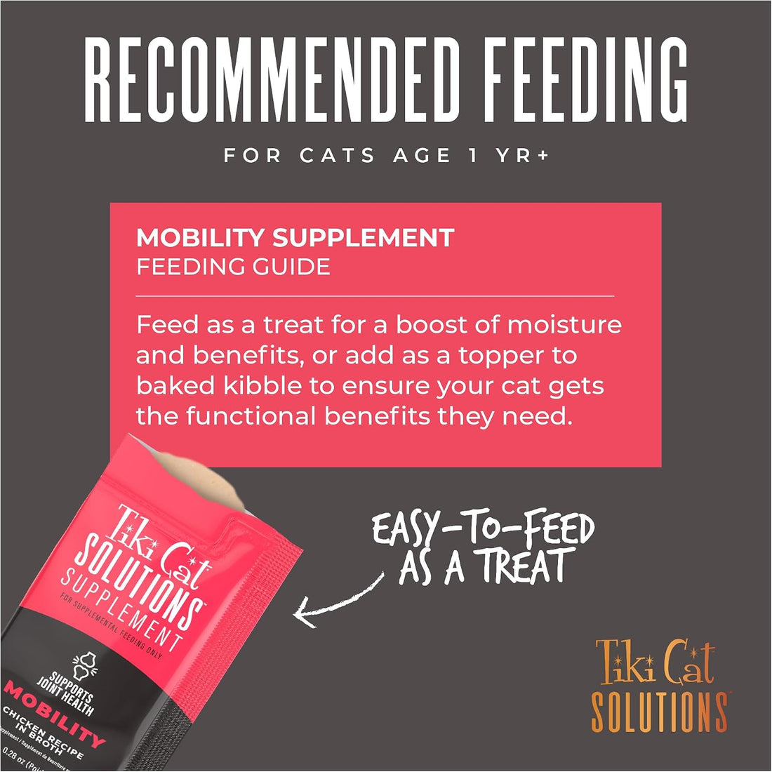 Tiki Cat Solutions Cat Food Supplement, Mobility, Chicken