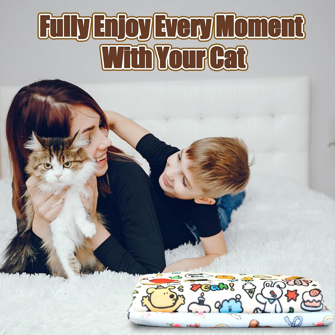 CKNCY 27.6" Cat Grooming Wrap Cat Wrap for Cutting Nails Cat