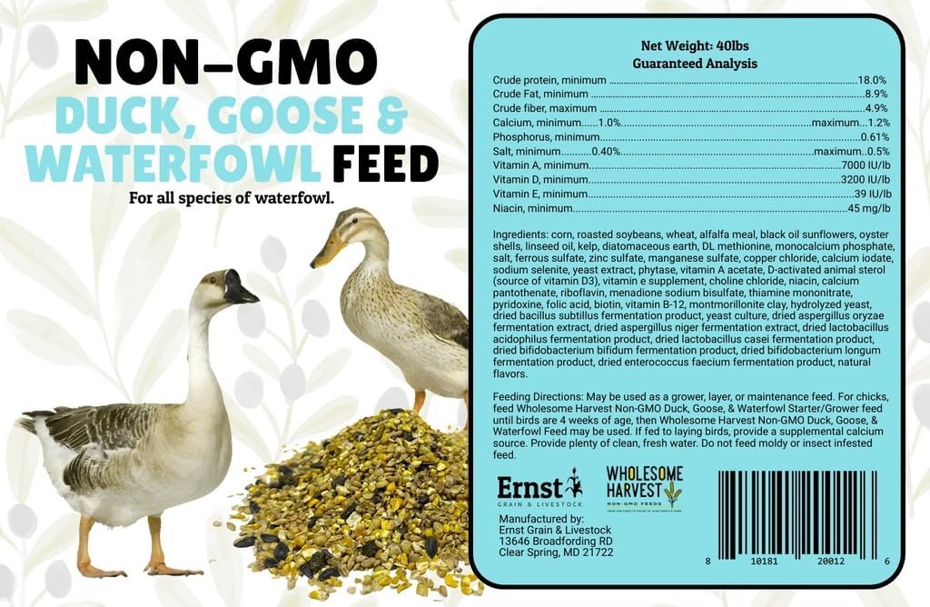 Wholesome Harvest Duck, Goose, Waterfowl Layer Feed 10 lb