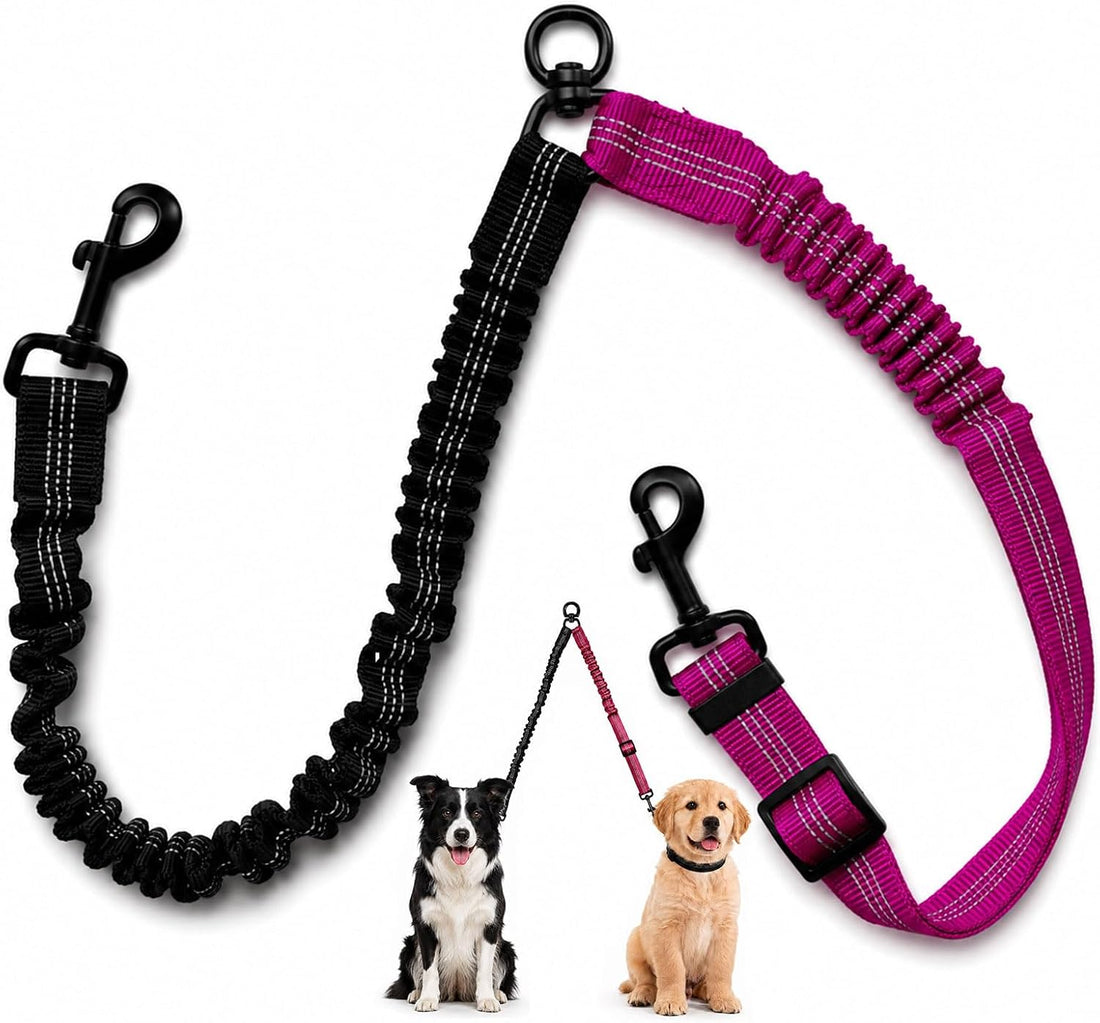 Double Dog Leash, Retractable Dog Leash for 2 Dogs, No Tangle