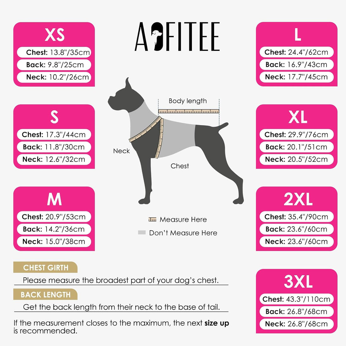 AOFITEE Large Dog Coat Waterproof Dog Winter Jacket with Harness
