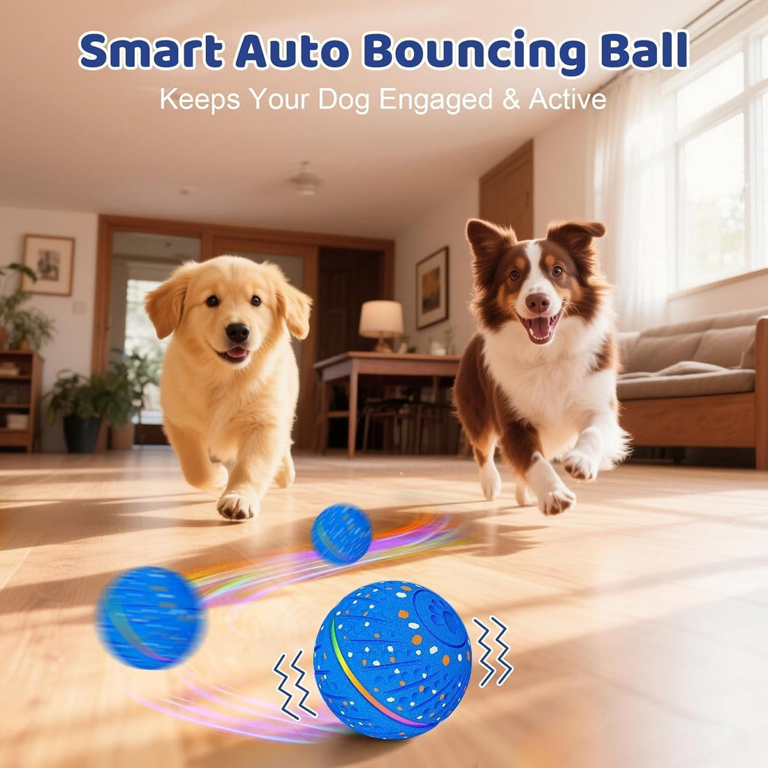 Smart Interactive Dog Toys Ball for Aggressive Chewers Small Medium