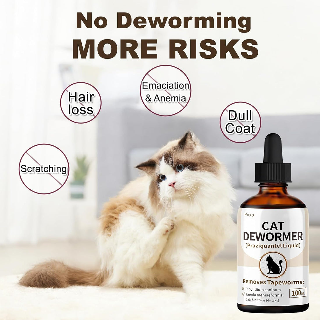 Tapeworm Treatment for Cats & Kittens, Praziquantel Liquid