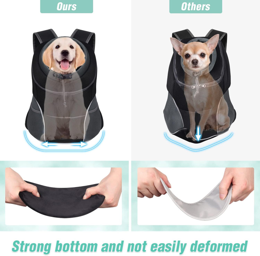 YUDODO Dog Front Carrier Backpack, Adjustable Breathable Dog Backpack