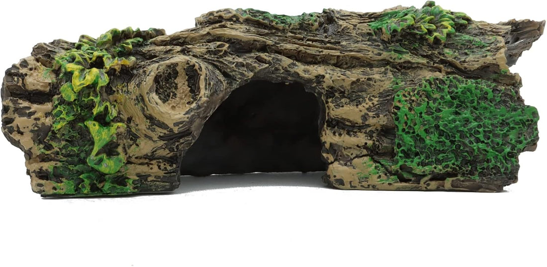 JIH Aquarium Decorations Resin Hollow Tree Trunk Ornament