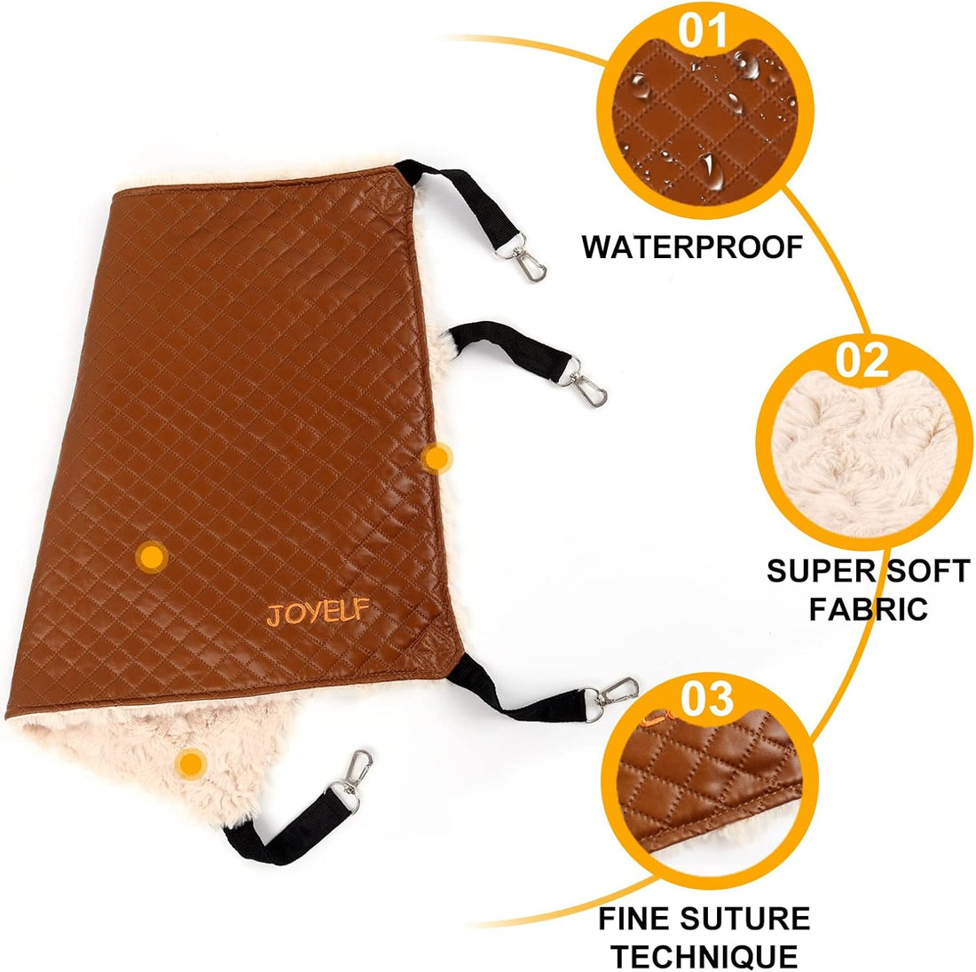 JOYELF Cat Hammock Bed, Medium Reversible Pet Cage Hammock Hanging
