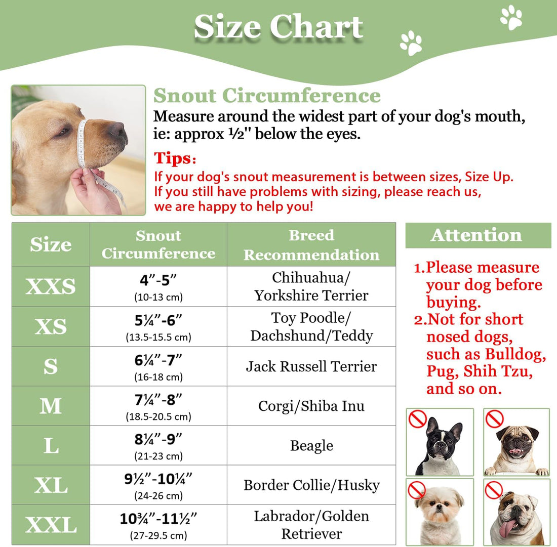 Mayerzon Dog Muzzle, Puppy Soft Mesh Muzzles for Grooming Biting