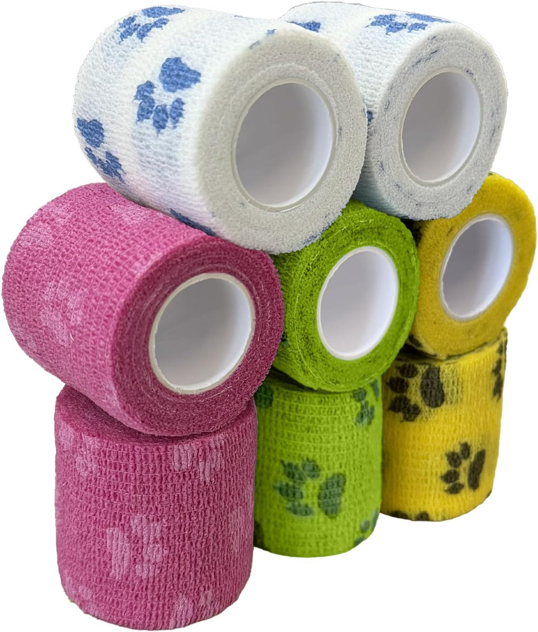 Self Adhesive Bandage Vet Wrap, 8 Rolls for Dog Cat Horse First Aid