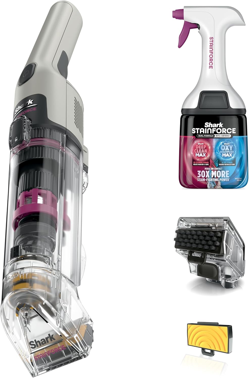 Shark StainForce Cordless Stain, Odor & Urine Remover, 2 Tools