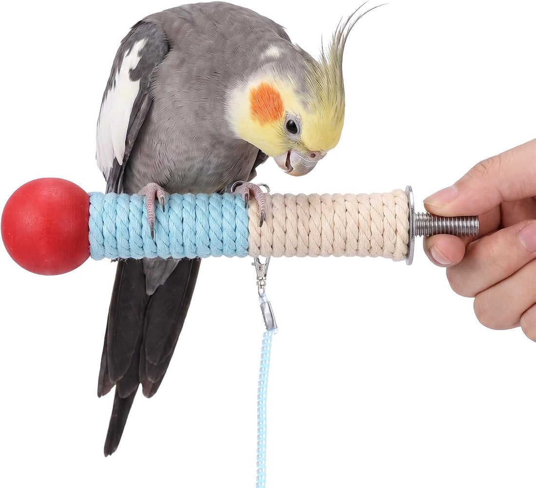 Parrot Flying Leash, Elastic Bird Harness with Foot Rings