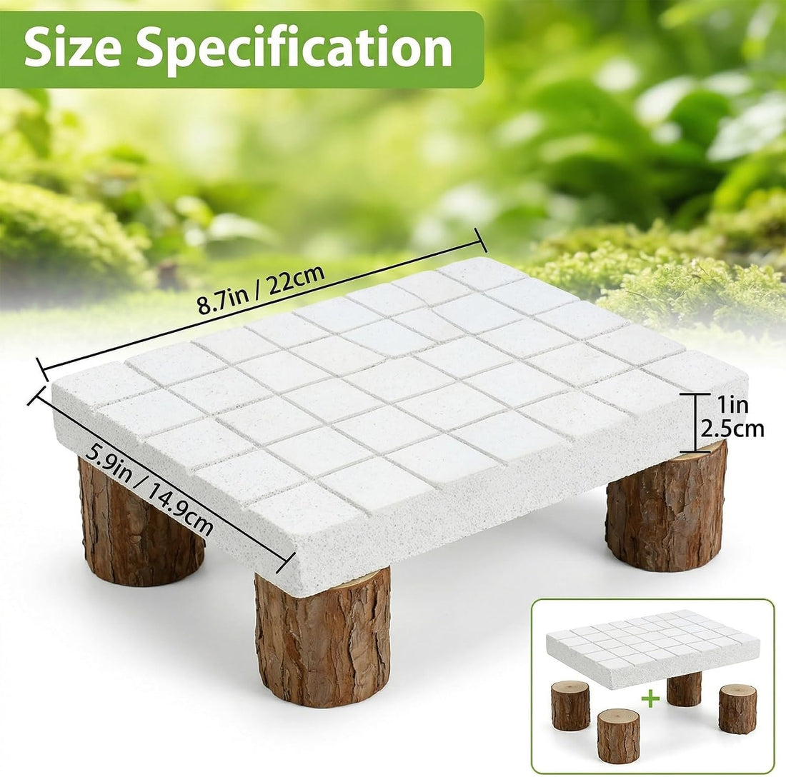 Bearded Dragon Tank Accessories Shedding Rock Reptile Basking Platform