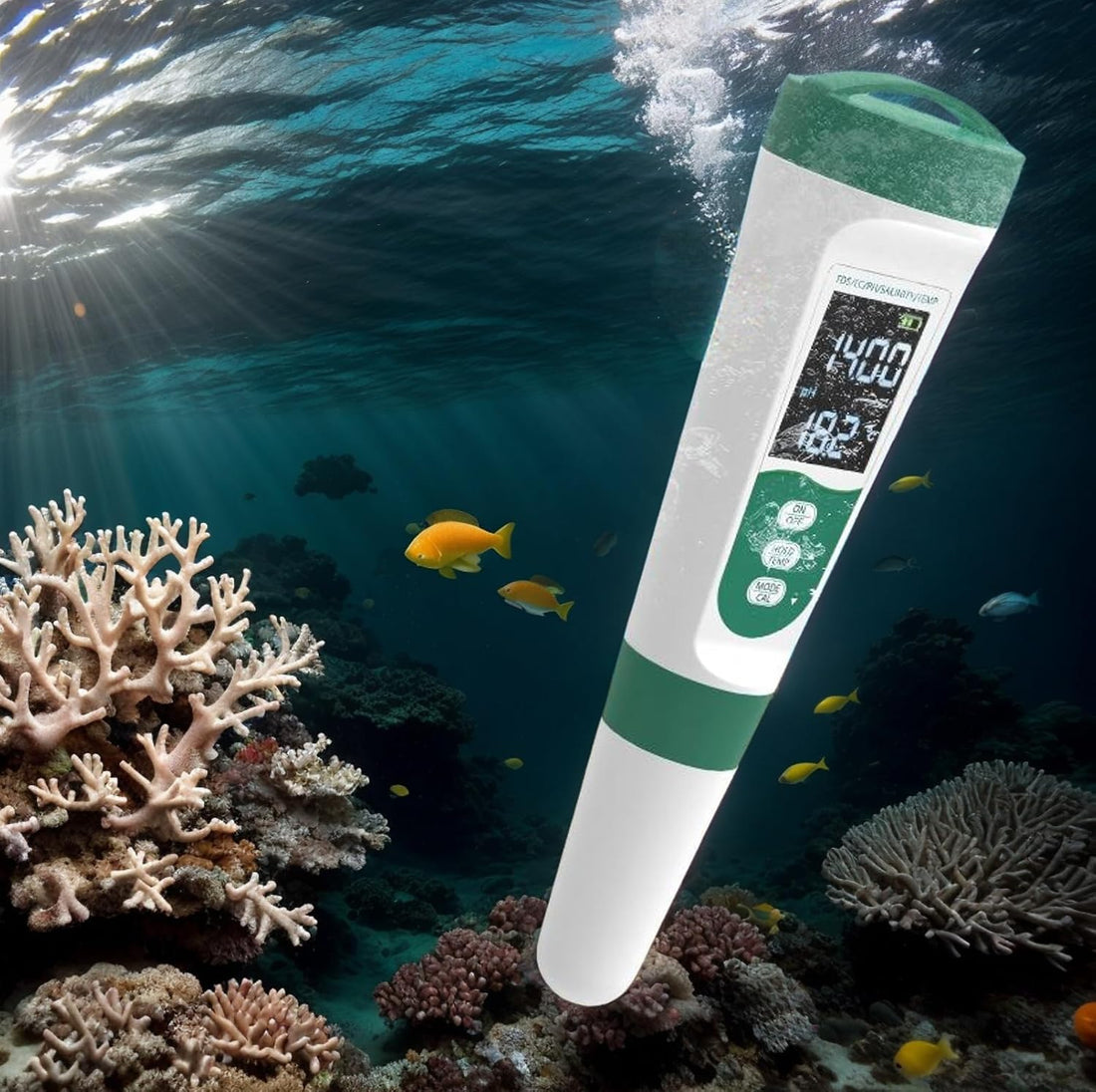 5-in-1 Water Quality Tester: Salinity, pH, TDS