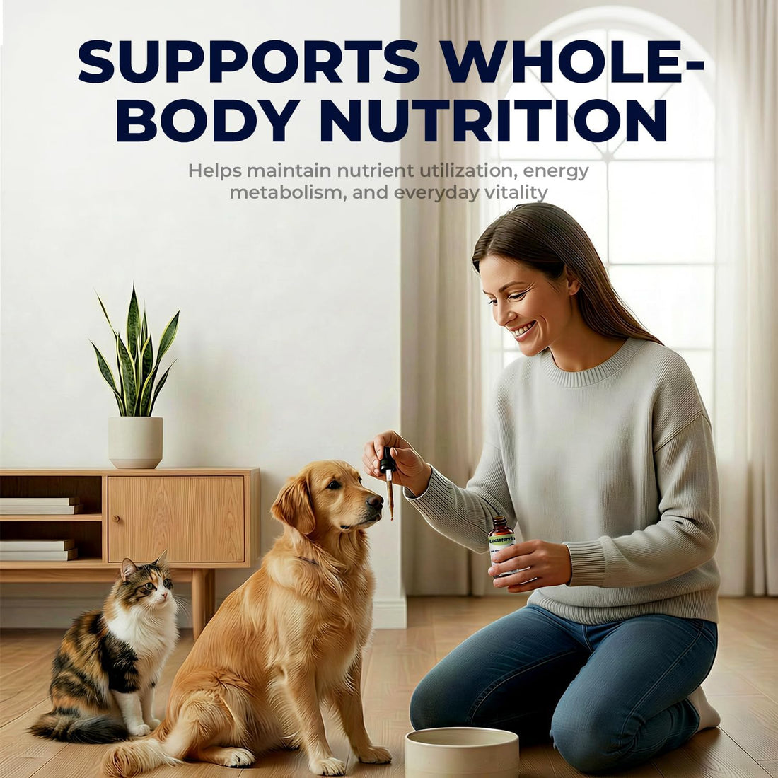Lactoferrin Liquid Supplement for Dogs & Cats, Daily Immune Support