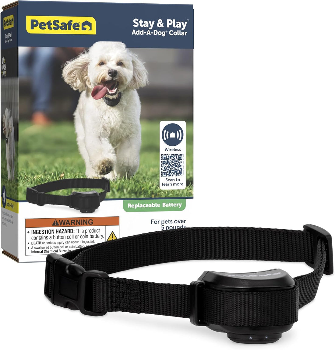 PetSafe Stay & Play Wireless Pet Fence with Replaceable Battery