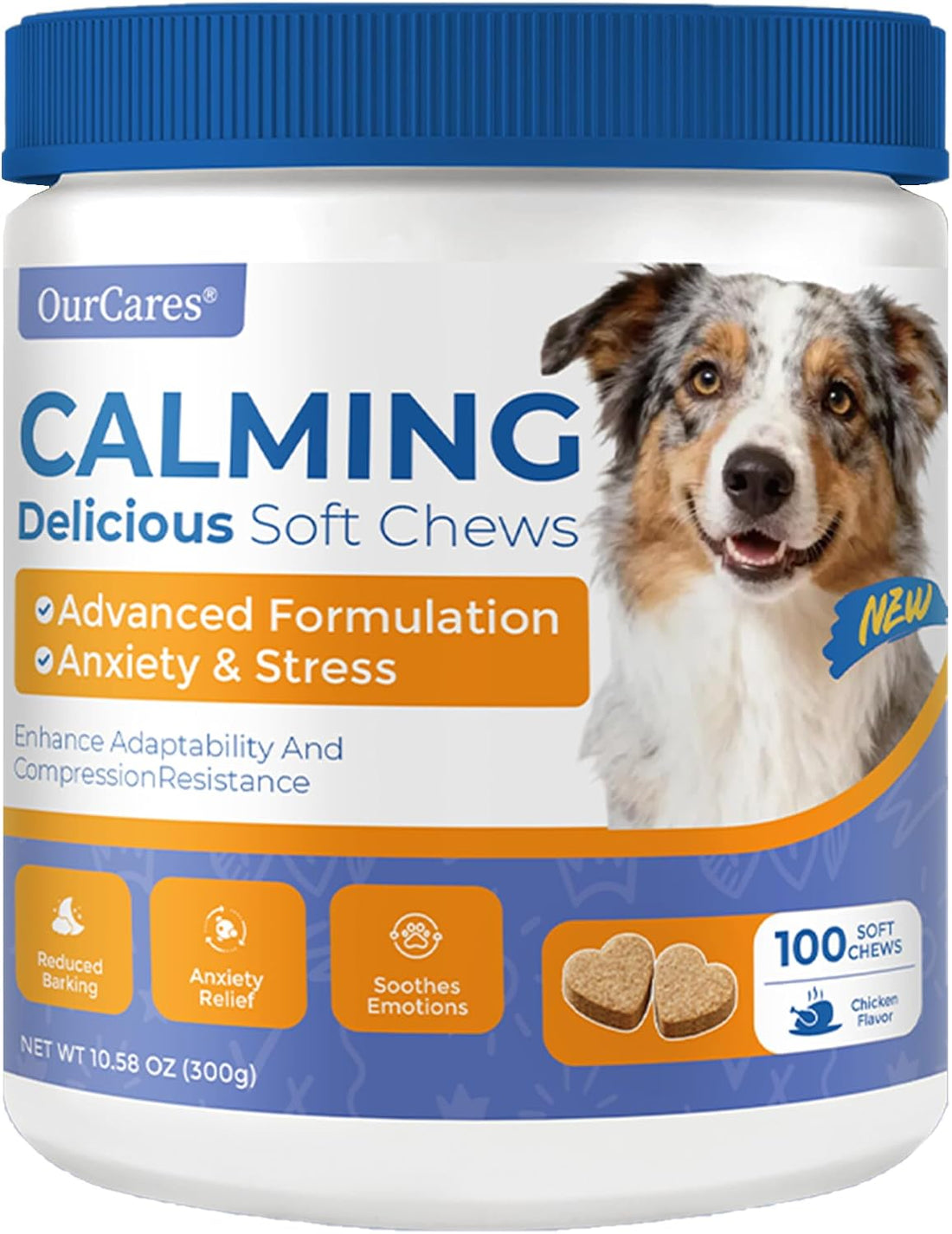 Calming Chews for Dogs Melatonin Anxiety Trial Pack 15 Ct