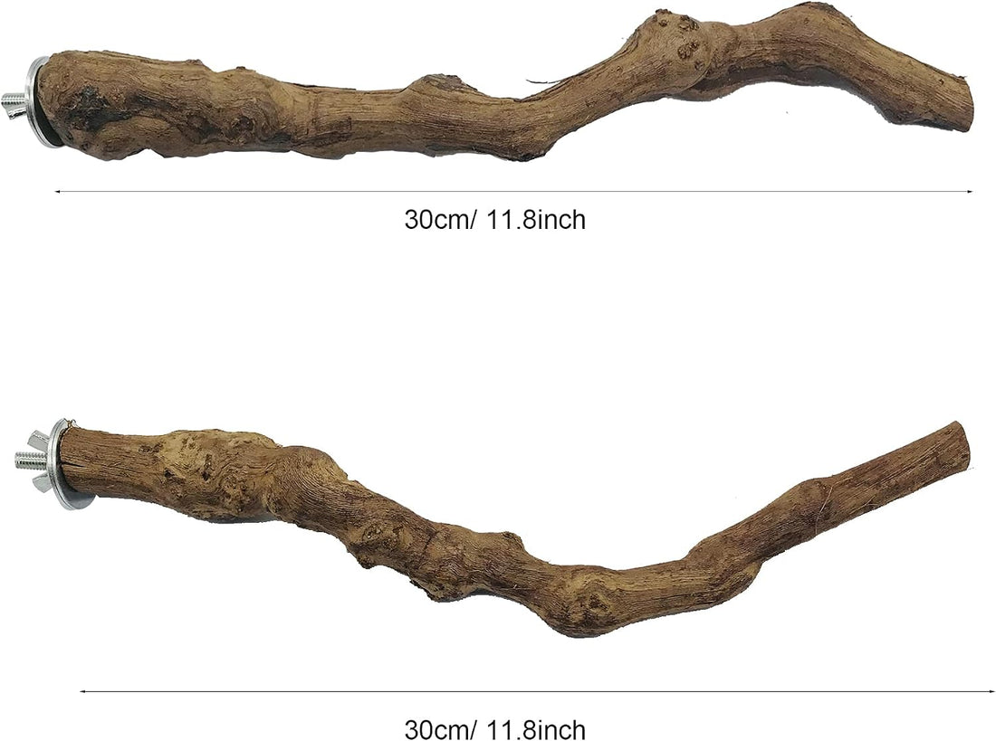 4PCS Bird Perch Natural Grape Stick Bird Standing Stick Grapevine
