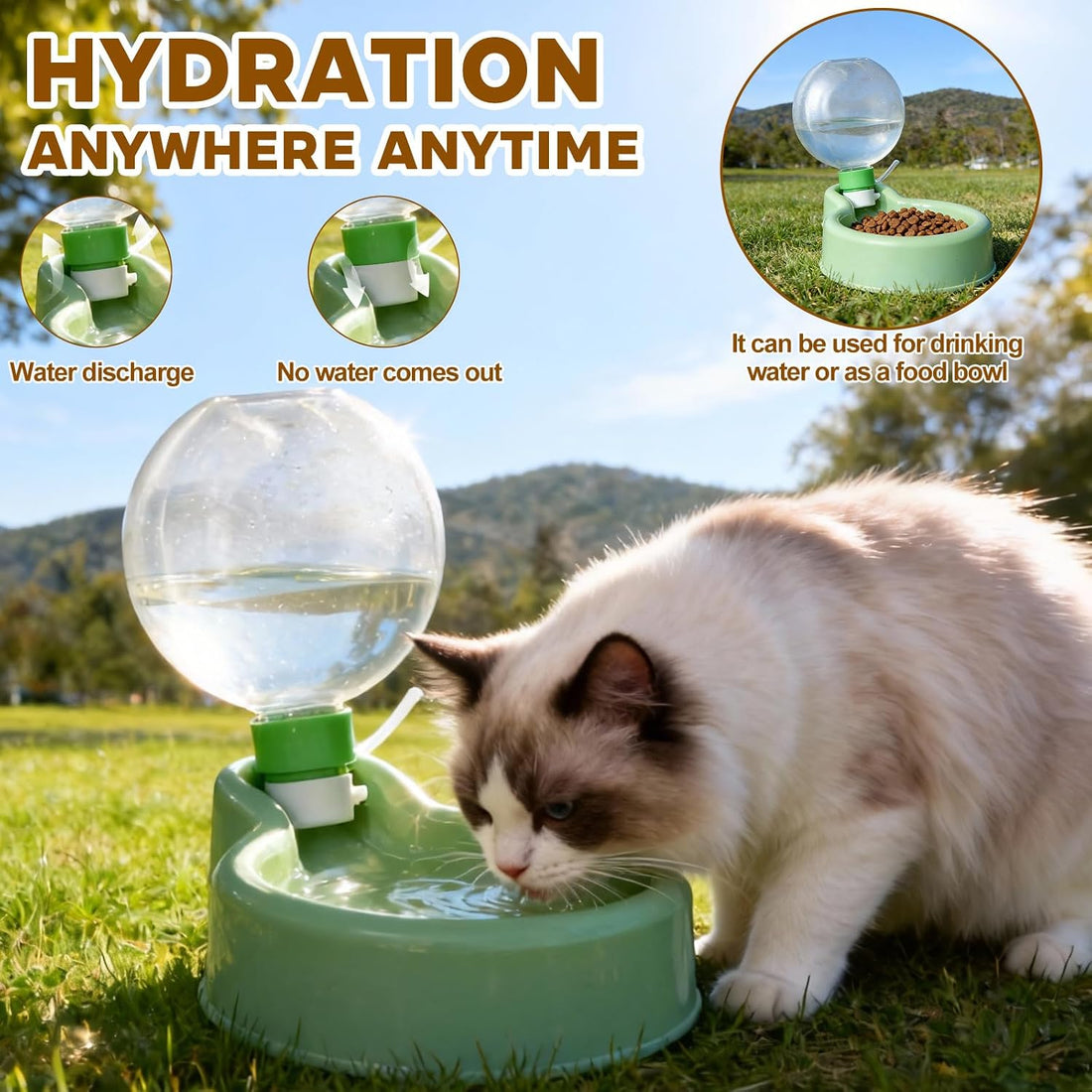 Cat Water Fountain,2.2L/74oz Cat Fountain