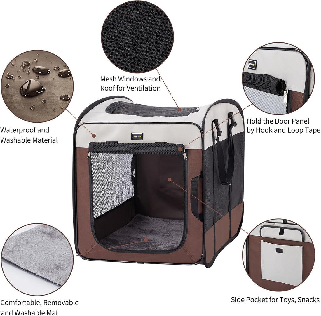 DONORO Dog Kennels and Crates for Medium Dogs