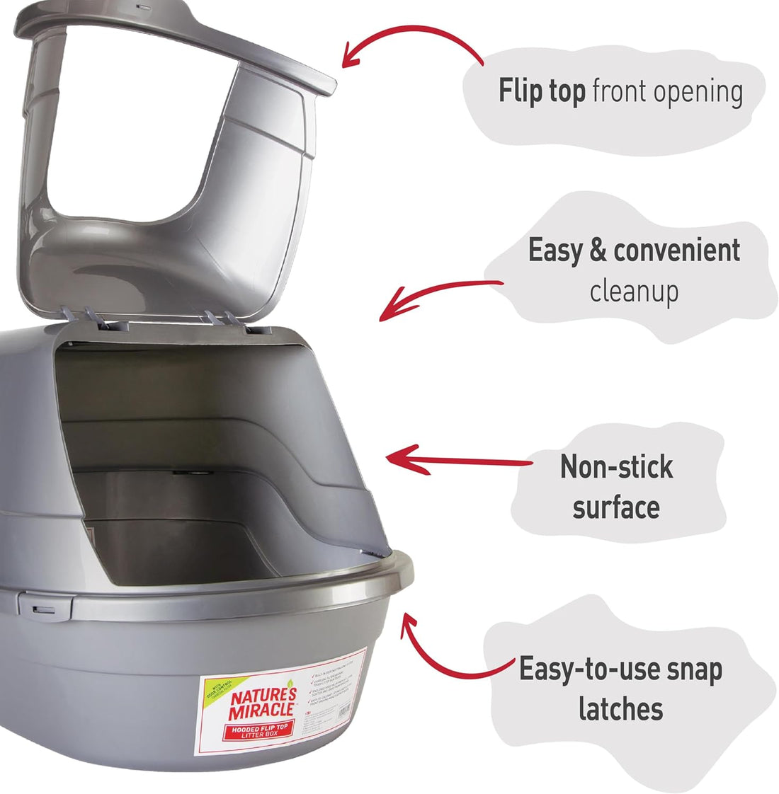 Nature’s Miracle Hooded Flip Top Litter Box for Cats