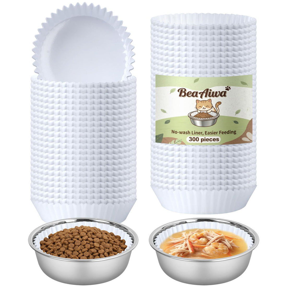 Bulk Disposable Cat Bowls Set Disposable Pet Food Bowls for Puppy