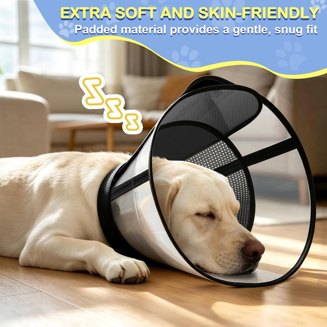 Dog Cone to Stop Licking, Soft Dog Cone Collar Alternative After