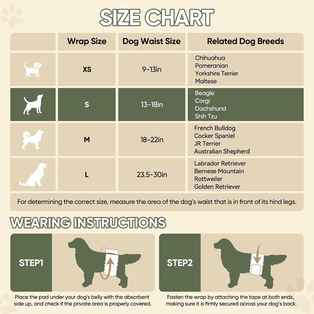 Disposable Dog Diapers Male 50Ct