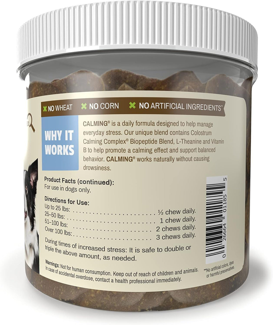 Pet Naturals Calming Chews for Medium and Large Dogs, Chicken