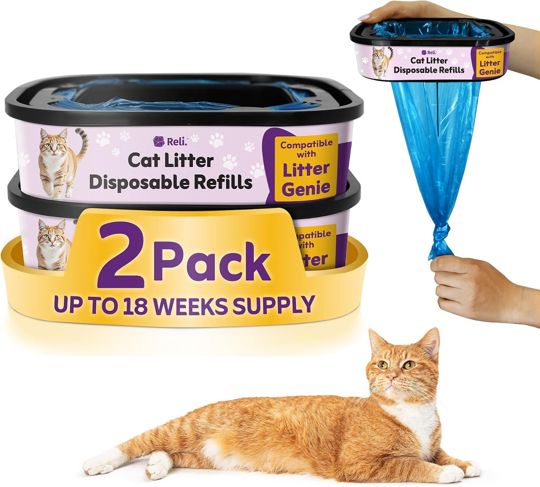 Reli. Cat Litter Refill Bags (2 Pack) | Compatible with Litter Genie