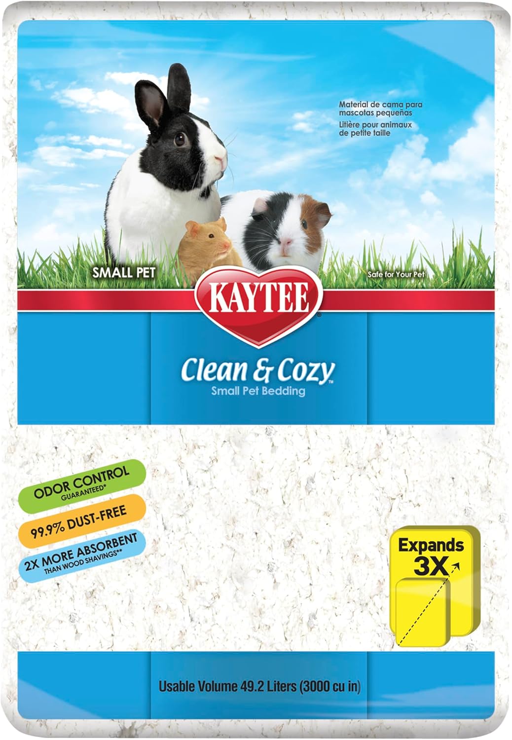Kaytee Clean & Cozy Paper Bedding for Small Animals, White