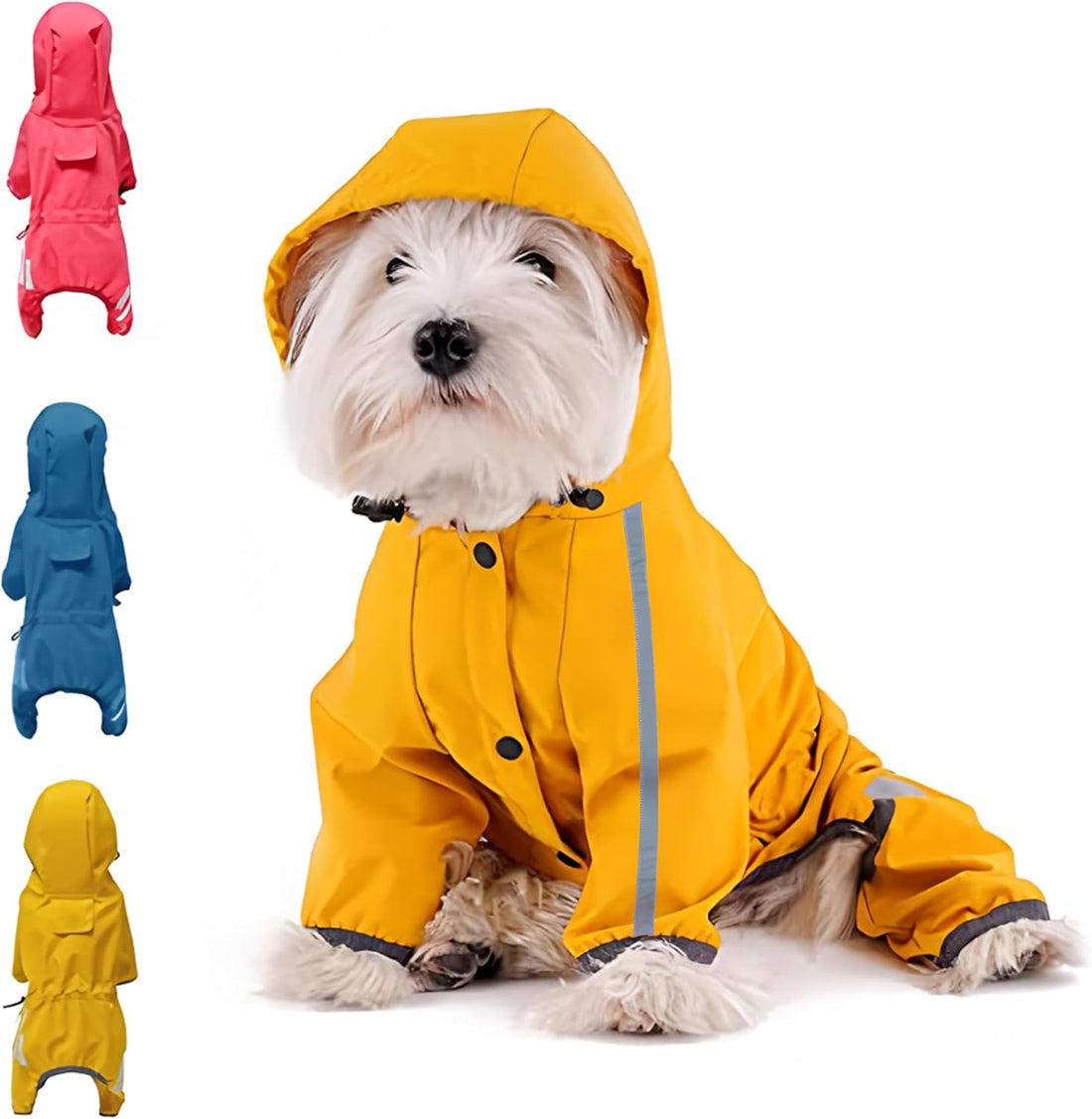 Dog Raincoat, Waterproof Dog Rain Jacket with Hood