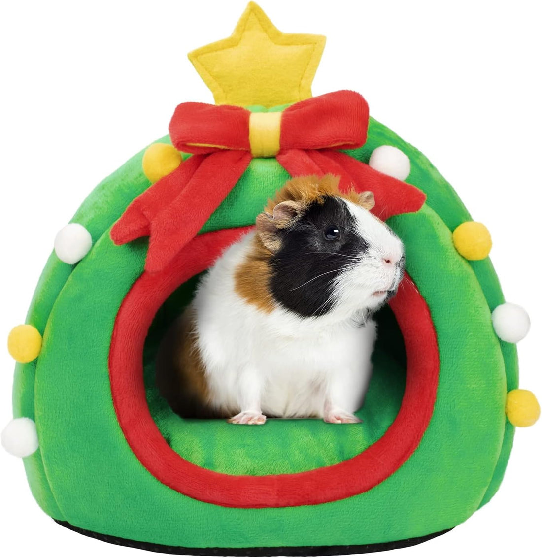 YUEPET Guinea Pig Bed, Warm Fleece Pumpkin Hideout