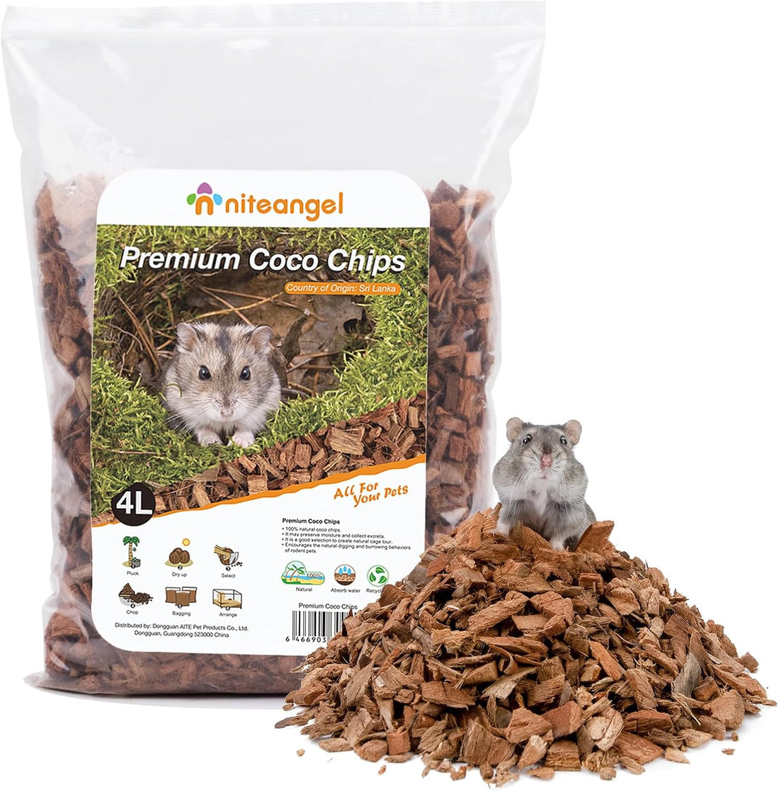 Niteangel Natural Coco/Cork Hamster Bedding