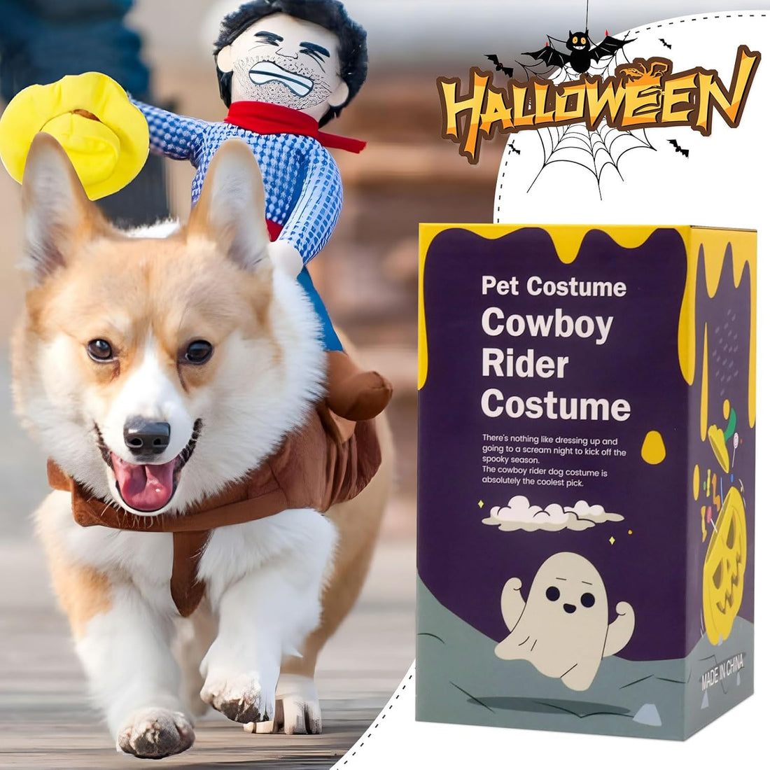 NACOCO Cowboy Rider Dog Costume for Dogs Clothes Knight Style