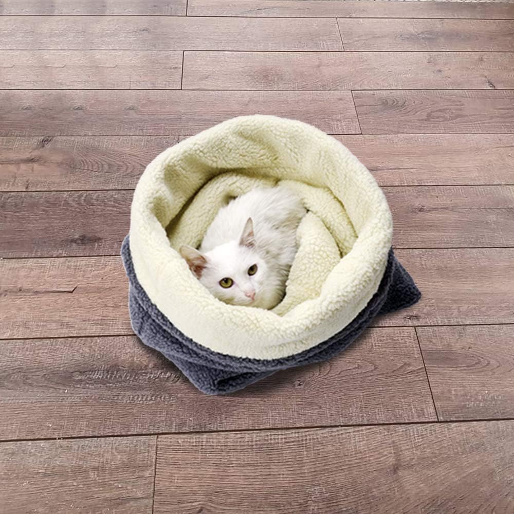 Cat Cave Sleeping Bag,Warming Pad Sack Burrowing Cozy Soft