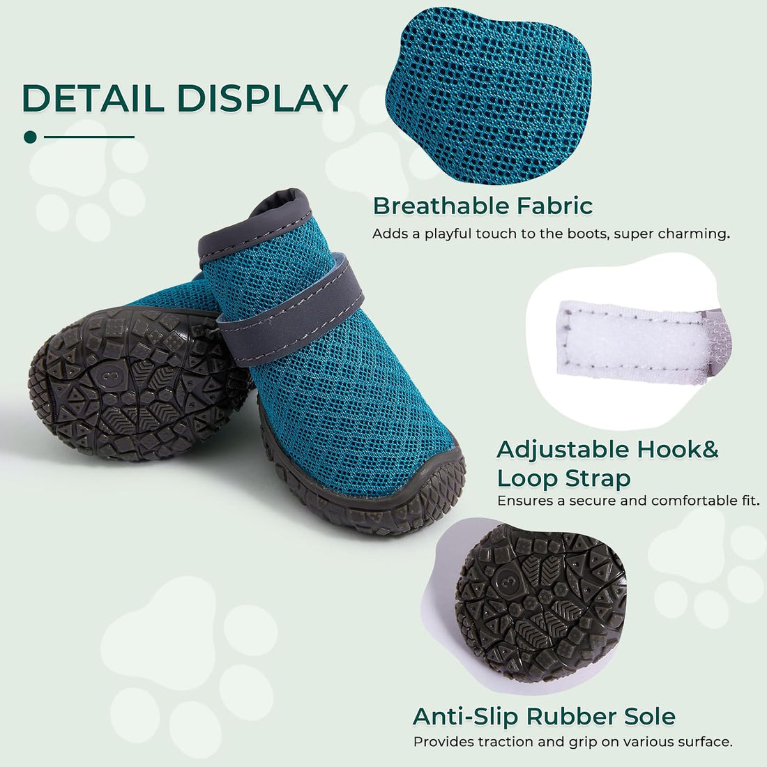 Dog Shoes Breathable Non-Slip Outdoor Booties for Small Medium Dogs