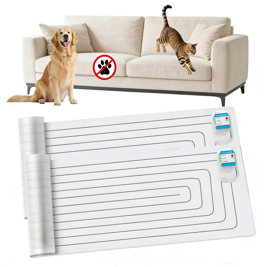 PAPARELA Scat Shock Mat for Dogs and Cats Indoor