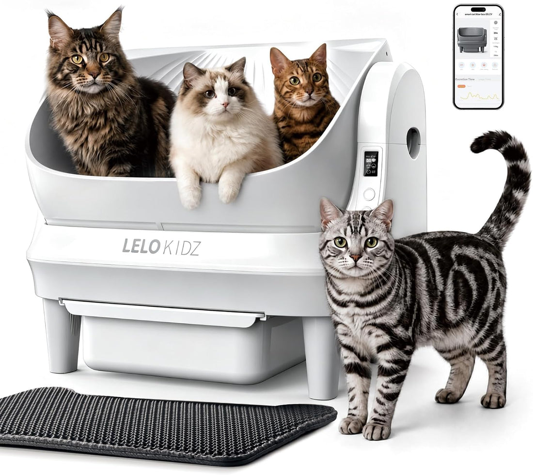 Self Cleaning Litter Box, Open Top 105L Automatic Litter Box