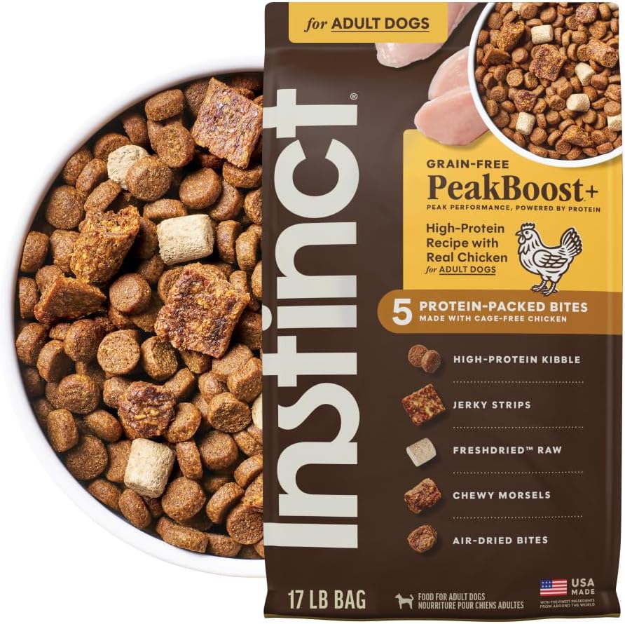 Instinct PeakBoost Dry Dog Food, 5 Protein-Powered Pieces, Beef