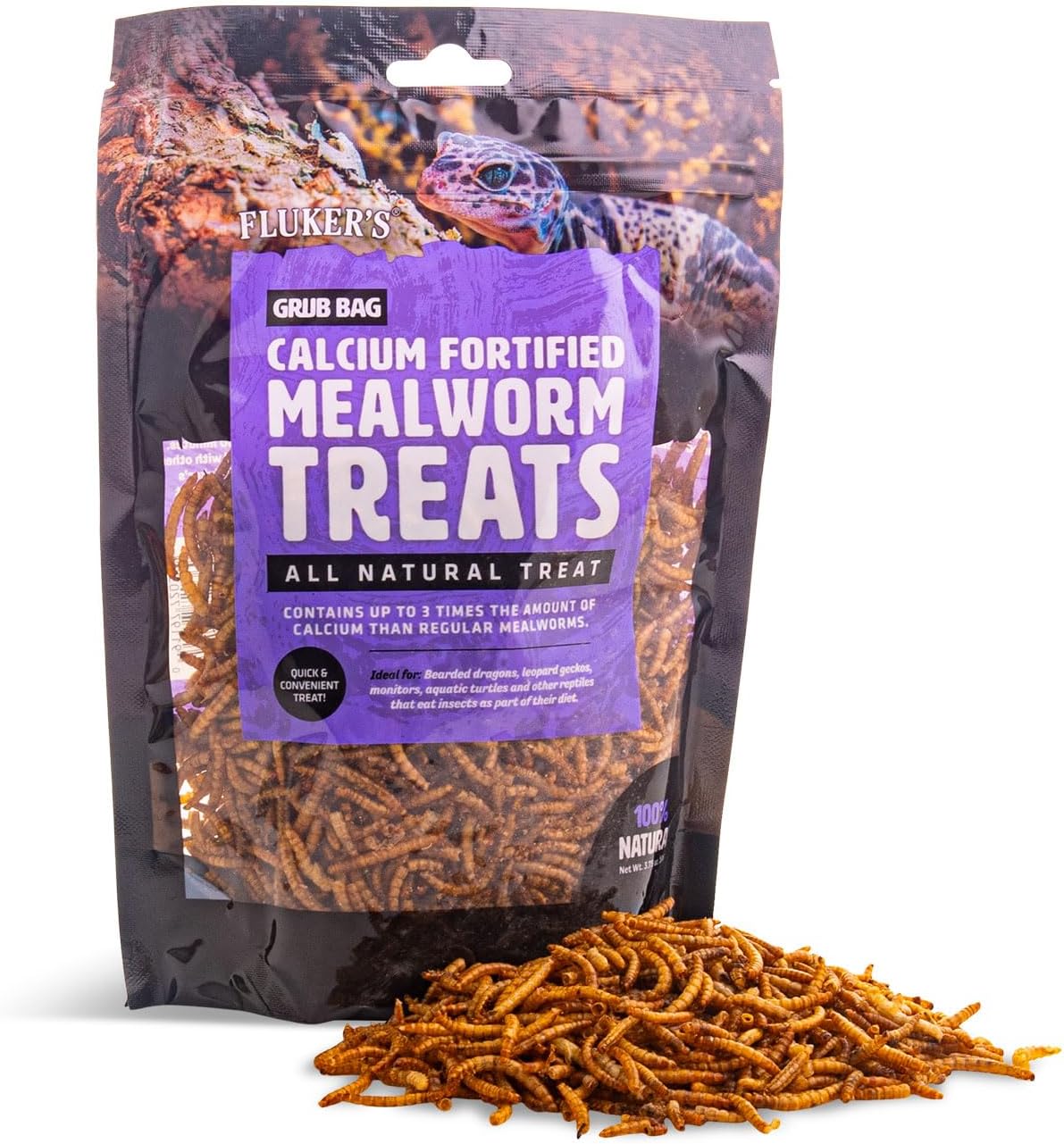 Fluker’s Grub Bag All Natural Calcium Fortified Mealworm Treats