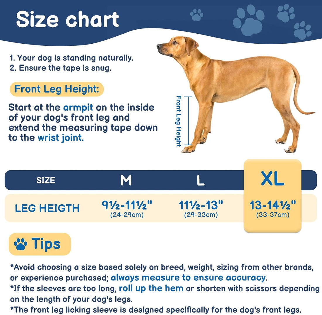 BARKLESS Dog Leg Sleeve for Front Single Leg After Surgery to Stop