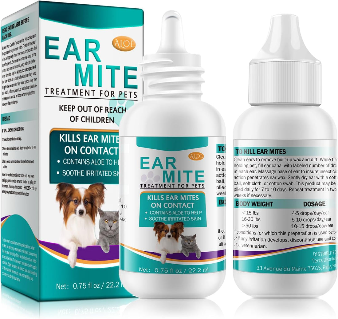 Daiasns Ear Cleanser for Dogs & Cats, Pet Ear Drops for Itchy Ears
